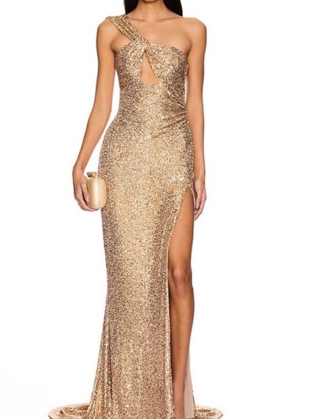 Nookie Nude-Tan Stretch Dress with Smooth Finish